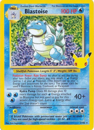 Blastoise - Celebrations Classic Collection - Holofoil - Lightly Played (LP)