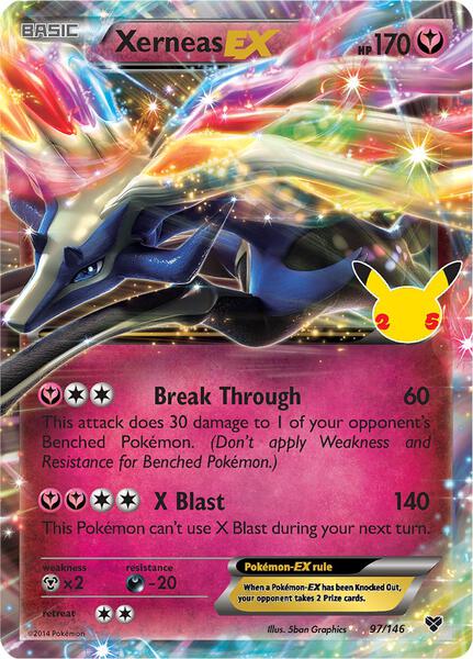 Xerneas EX - Celebrations Classic Collection - Holofoil - Lightly Played (LP)