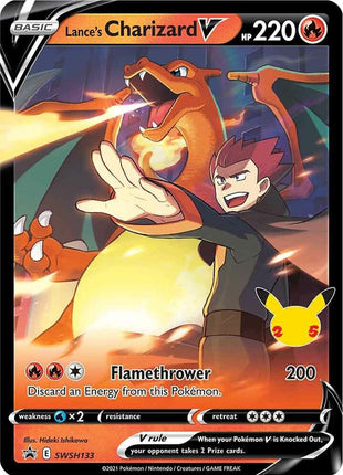 Lance's Charizard V - SWSH133 - SWSH Sword and Shield Promo Cards - Holofoil - Near Mint (NM)