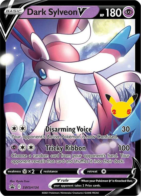Dark Sylveon V - SWSH134 - SWSH Sword and Shield Promo Cards - Holofoil - Near Mint (NM)