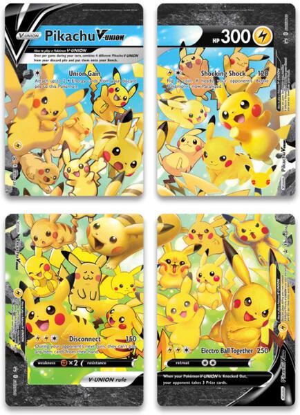 Pikachu V-Union [Set of 4] - SWSH Sword and Shield Promo Cards - Holofoil - Near Mint (NM)