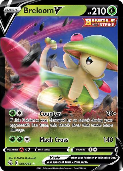 Breloom V - SWSH08 Fusion Strike - Holofoil - Near Mint (NM)
