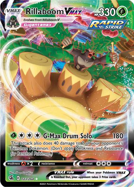 Rillaboom VMAX - SWSH08 Fusion Strike - Holofoil - Near Mint (NM)
