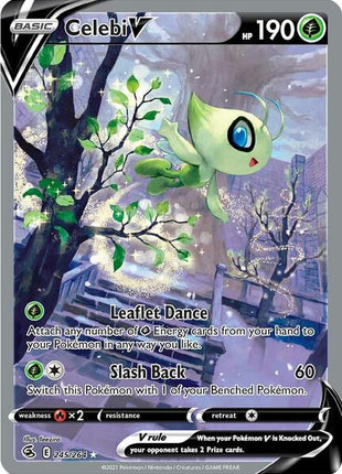 Celebi V (Alternate Full Art) - SWSH08 Fusion Strike - Holofoil - Near Mint (NM)