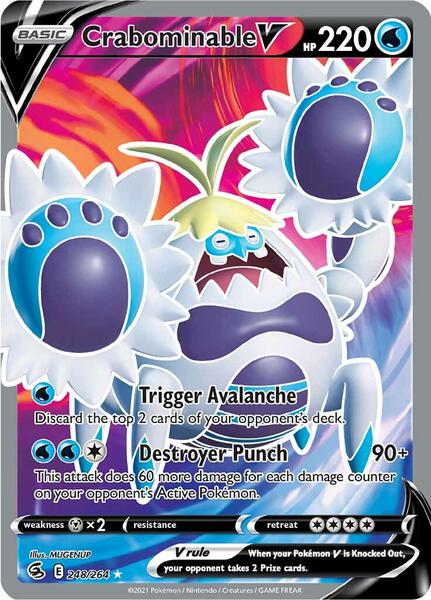 Crabominable V (Full Art) - SWSH08 Fusion Strike - Holofoil - Near Mint (NM)