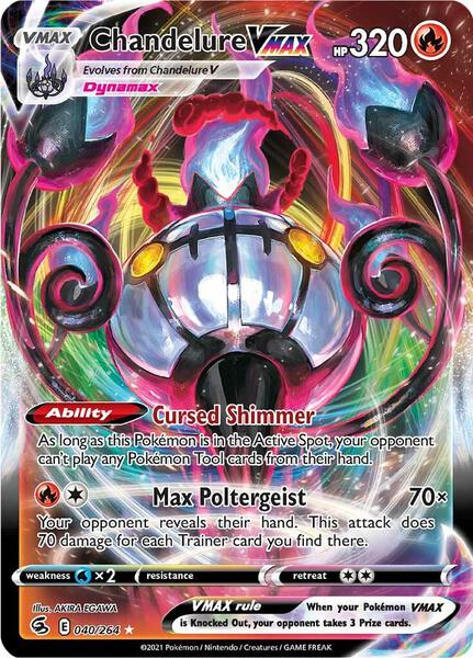 Chandelure VMAX - SWSH08 Fusion Strike - Holofoil - Near Mint (NM)