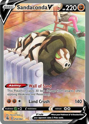 Sandaconda V (Alternate Full Art) - SWSH08 Fusion Strike - Holofoil - Near Mint (NM)