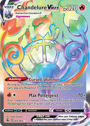 Chandelure VMAX (Secret) - SWSH08 Fusion Strike - Holofoil - Near Mint (NM)