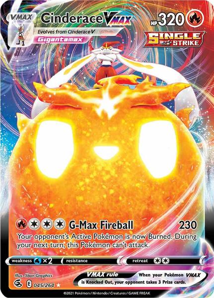 Cinderace VMAX - SWSH08 Fusion Strike - Holofoil - Near Mint (NM)