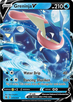 Greninja V - SWSH08 Fusion Strike - Holofoil - Near Mint (NM)