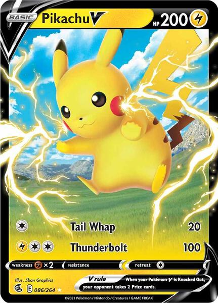Pikachu V - SWSH08 Fusion Strike - Holofoil - Near Mint (NM)