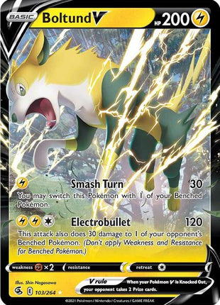 Boltund V - SWSH08 Fusion Strike - Holofoil - Near Mint (NM)