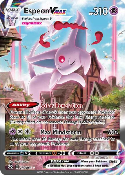 Espeon VMAX (Alternate Art Secret) - SWSH08 Fusion Strike - Holofoil - Lightly Played (LP)