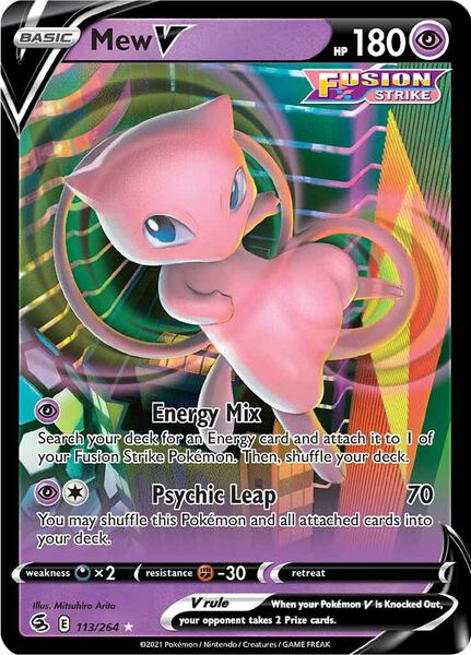 Mew V - SWSH08 Fusion Strike - Holofoil - Near Mint (NM)