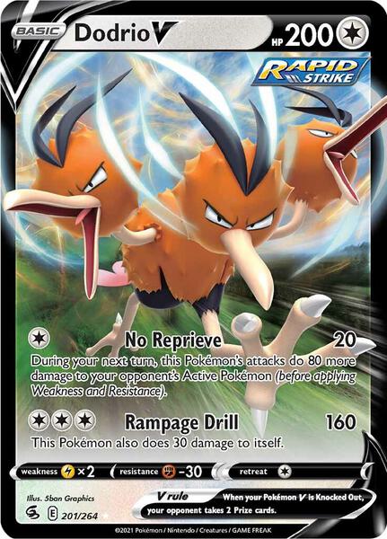 Dodrio V - SWSH08 Fusion Strike - Holofoil - Near Mint (NM)