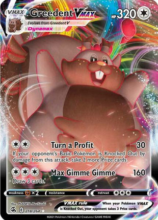 Greedent VMAX - SWSH08 Fusion Strike - Holofoil - Near Mint (NM)