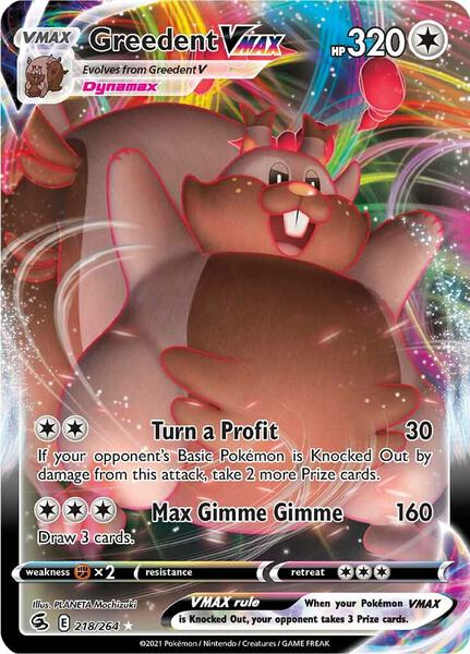 Greedent VMAX - SWSH08 Fusion Strike - Holofoil - Near Mint (NM)