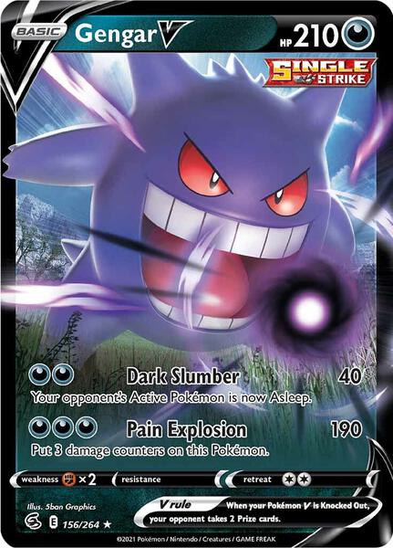 Gengar V - SWSH08 Fusion Strike - Holofoil - Near Mint (NM)