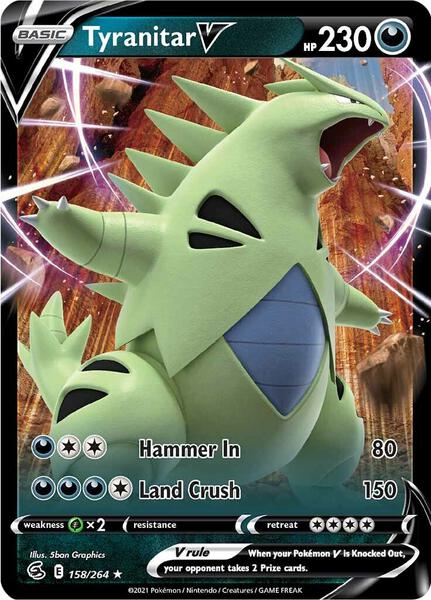 Tyranitar V - SWSH08 Fusion Strike - Holofoil - Near Mint (NM)