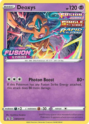 Deoxys - SWSH170 (Prerelease) - SWSH Sword and Shield Promo Cards - Holofoil - Near Mint (NM)