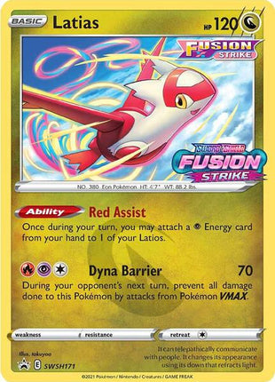 Latias - SWSH171 (Prerelease) - SWSH Sword and Shield Promo Cards - Holofoil - Near Mint (NM)