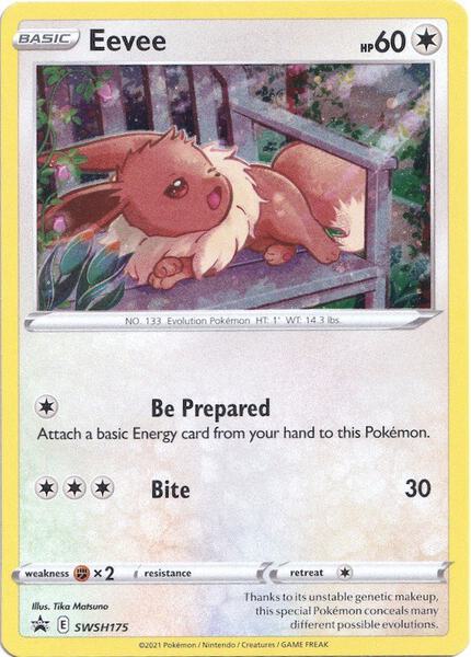 Eevee - SWSH175 - SWSH Sword and Shield Promo Cards - Holofoil - Near Mint (NM)