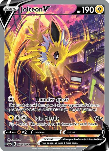 Jolteon V - SWSH183 - SWSH Sword and Shield Promo Cards - Holofoil - Near Mint (NM)