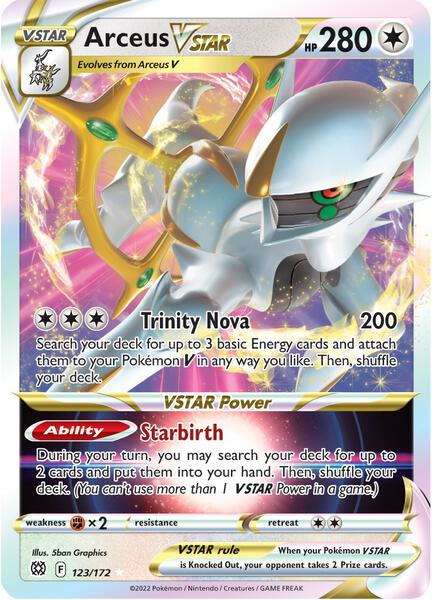 Arceus VSTAR - SWSH09 Brilliant Stars - Holofoil - Near Mint (NM)