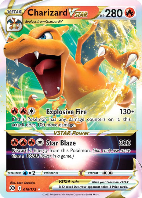 Charizard VSTAR - SWSH09 Brilliant Stars - Holofoil - Near Mint (NM)