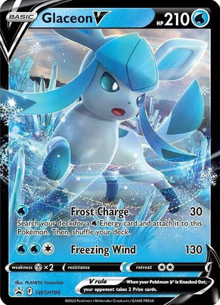 Glaceon V - SWSH196 - SWSH Sword and Shield Promo Cards - Holofoil - Near Mint (NM)