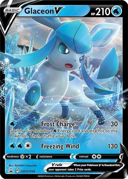 Glaceon V - SWSH196 - SWSH Sword and Shield Promo Cards - Holofoil - Near Mint (NM)