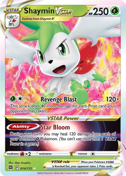 Shaymin VSTAR - SWSH09 Brilliant Stars - Holofoil - Near Mint (NM)
