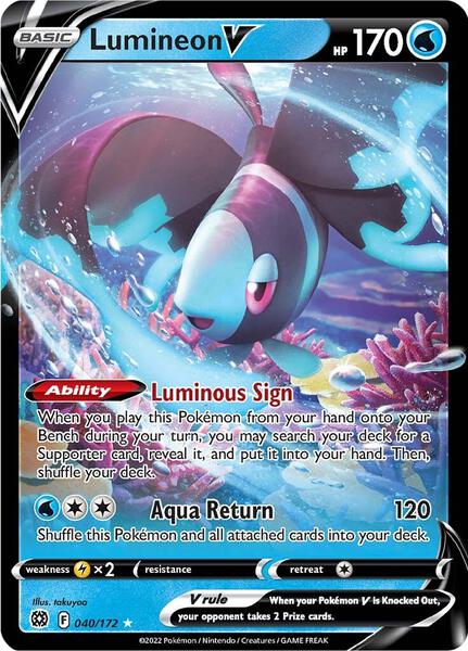 Lumineon V - SWSH09 Brilliant Stars - Holofoil - Near Mint (NM)