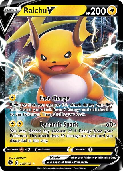 Raichu V - SWSH09 Brilliant Stars - Holofoil - Near Mint (NM)