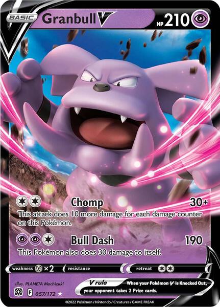 Granbull V - SWSH09 Brilliant Stars - Holofoil - Near Mint (NM)