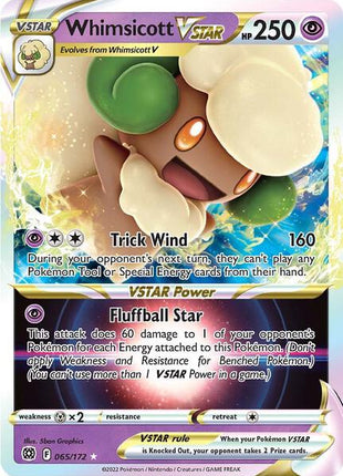 Whimsicott VSTAR - SWSH09 Brilliant Stars - Holofoil - Near Mint (NM)