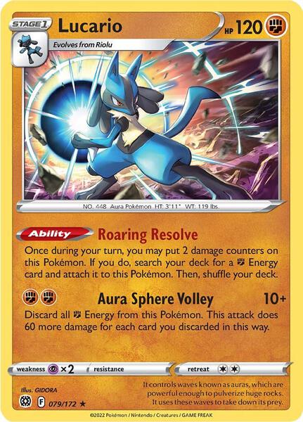 Lucario - SWSH09 Brilliant Stars - Holofoil - Near Mint (NM)