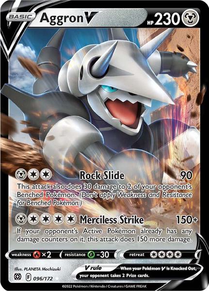 Aggron V - SWSH09 Brilliant Stars - Holofoil - Near Mint (NM)
