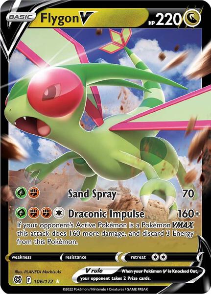 Flygon V - SWSH09 Brilliant Stars - Holofoil - Near Mint (NM)