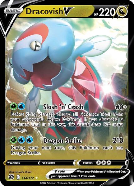 Dracovish V - SWSH09 Brilliant Stars - Holofoil - Near Mint (NM)