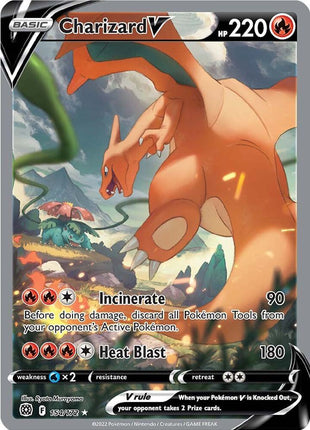 Charizard V (Alternate Full Art) - SWSH09 Brilliant Stars - Holofoil - Near Mint (NM)