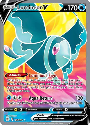 Lumineon V (Full Art) - SWSH09 Brilliant Stars - Holofoil - Near Mint (NM)