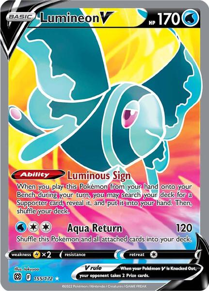 Lumineon V (Full Art) - SWSH09 Brilliant Stars - Holofoil - Near Mint (NM)