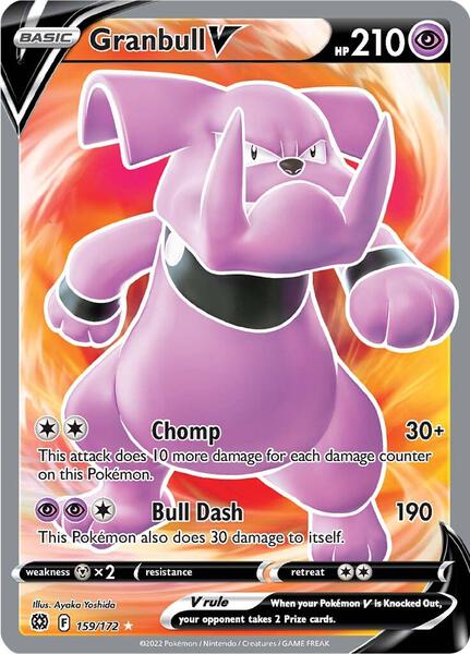 Granbull V (Full Art) - SWSH09 Brilliant Stars - Holofoil - Near Mint (NM)