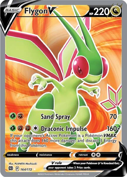 Flygon V (Full Art) - SWSH09 Brilliant Stars - Holofoil - Near Mint (NM)