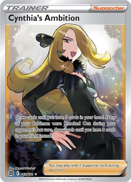 Cynthia's Ambition (Full Art) - SWSH09 Brilliant Stars - Holofoil - Near Mint (NM)