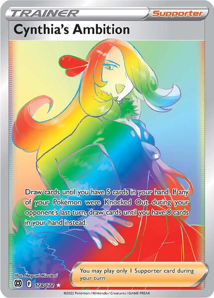Cynthia's Ambition (Secret) - SWSH09 Brilliant Stars - Holofoil - Near Mint (NM)