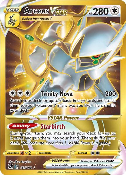 Arceus VSTAR (Secret) (184) - SWSH09 Brilliant Stars - Holofoil - Near Mint (NM)