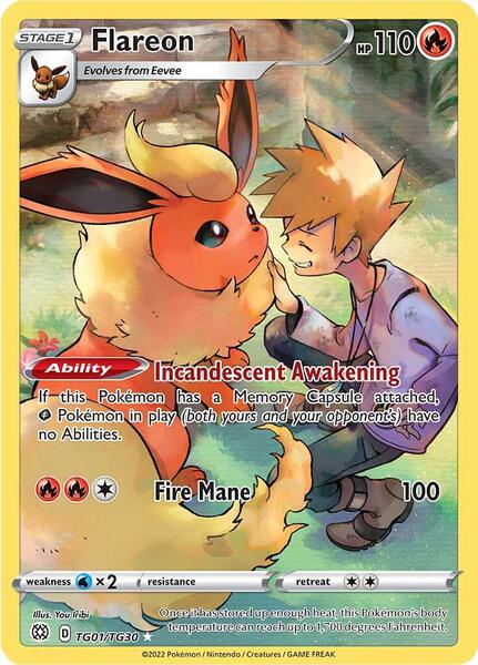 Flareon - SWSH09 Brilliant Stars Trainer Gallery - Holofoil - Lightly Played (LP)