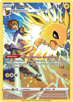 Jolteon - SWSH09 Brilliant Stars Trainer Gallery - Holofoil - Heavily Played (HP)